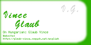 vince glaub business card